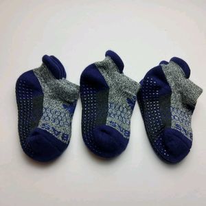 Bombas Toddler Marled Gripper Grip Ankle Socks Lot Of 3 Size T